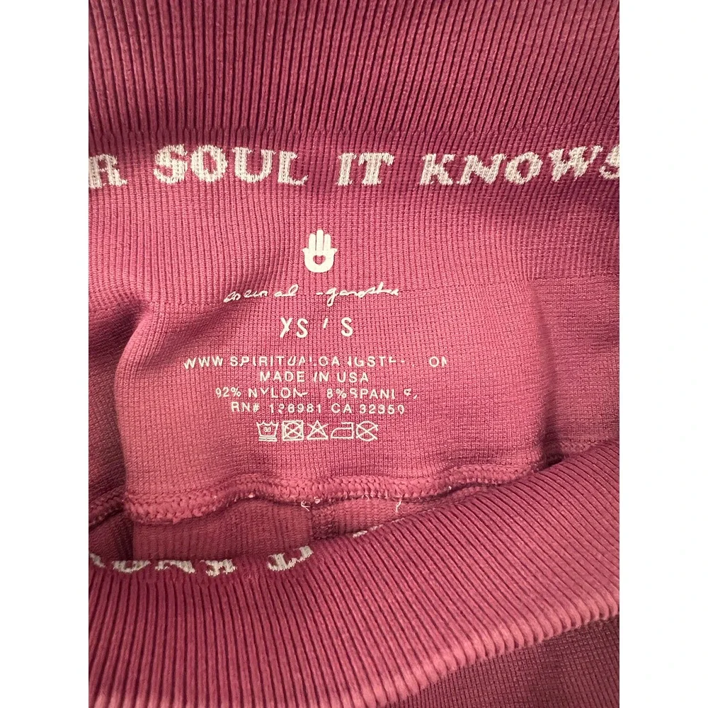 Women's Spiritual Gangster Self Love High Waisted Leggings‎ Mauve Sz XS/S